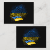 Flagge der Ukraine Mitteilungskarte (Vorne/Hinten)