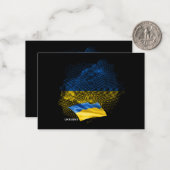 Flagge der Ukraine Mitteilungskarte (Vorderseite/Rückseite Beispiel)