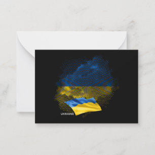 Flagge der Ukraine Mitteilungskarte