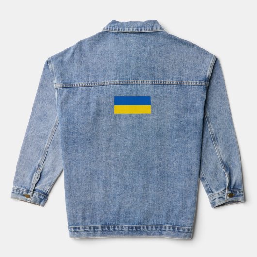 Flagge der Ukraine Modernes Stilvolles Jeansjacke (Rückseite)