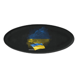 Flagge der Ukraine Namenschild