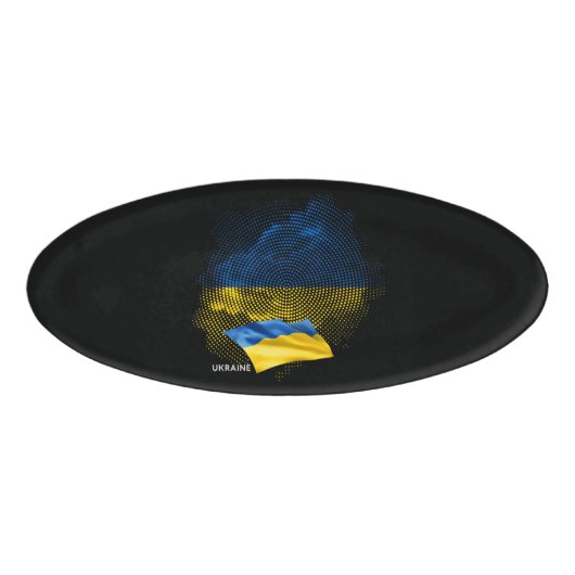 Flagge der Ukraine Namenschild (Vorderseite)