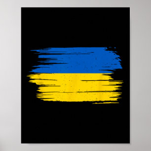 Flagge der Ukraine Nationalflagge Kiew Ukrainisch Poster