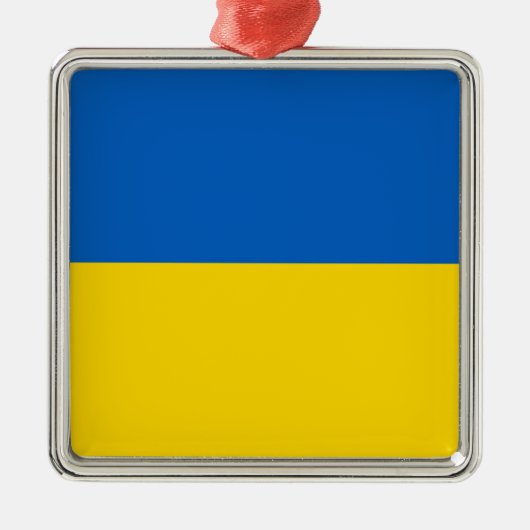 Flagge der Ukraine Ornament Aus Metall (Vorne)