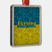 Flagge der Ukraine Ornament Aus Metall (Rechts)