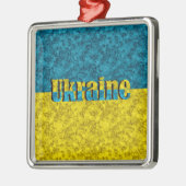 Flagge der Ukraine Ornament Aus Metall (Links)