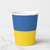 Flagge der Ukraine Pappbecher (Rückseite)