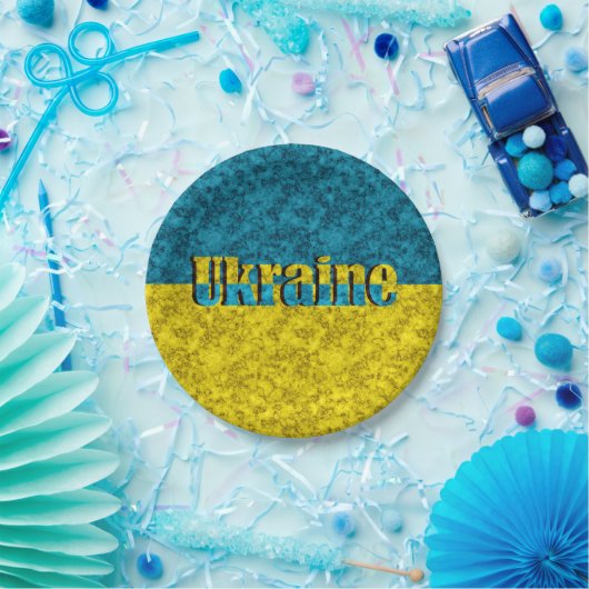 Flagge der Ukraine Pappteller (Party)