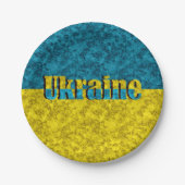 Flagge der Ukraine Pappteller (Vorderseite)