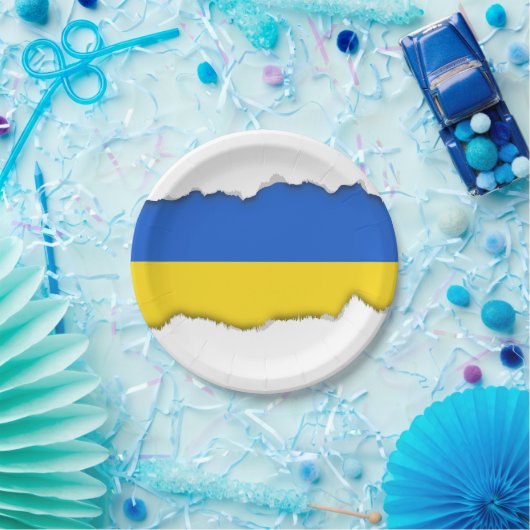 Flagge der Ukraine Pappteller (Party)