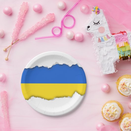 Flagge der Ukraine Pappteller (Party)