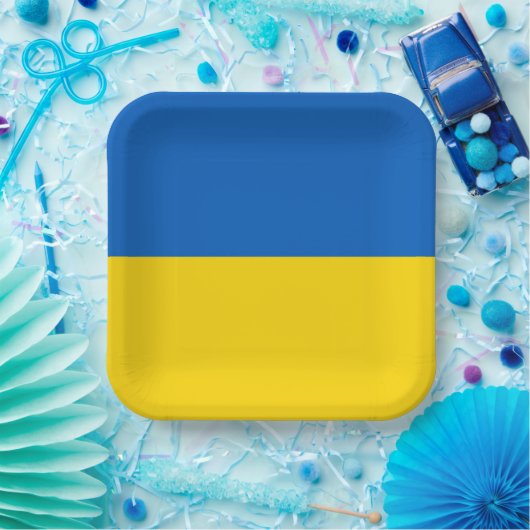Flagge der Ukraine Pappteller (Party)