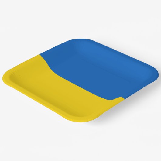 Flagge der Ukraine Pappteller (Gewinkelt)