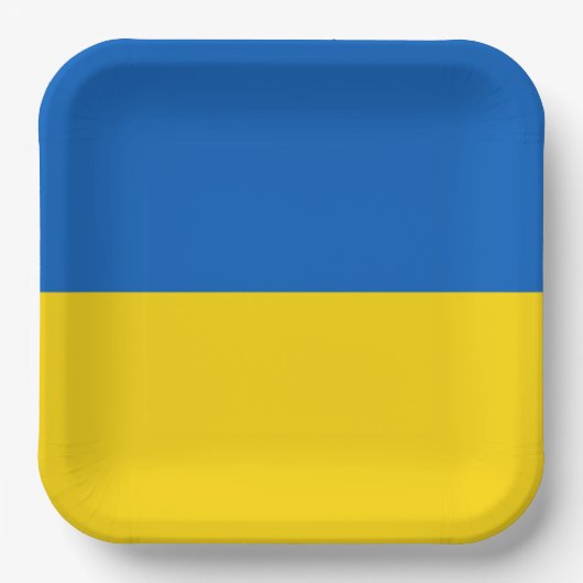 Flagge der Ukraine Pappteller (Vorderseite)