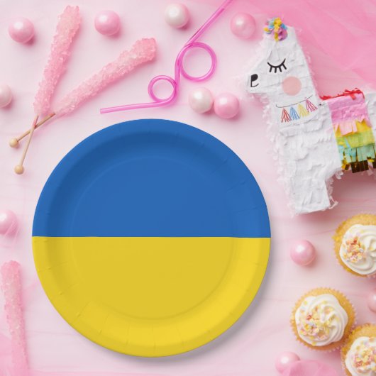 Flagge der Ukraine Pappteller (Party)