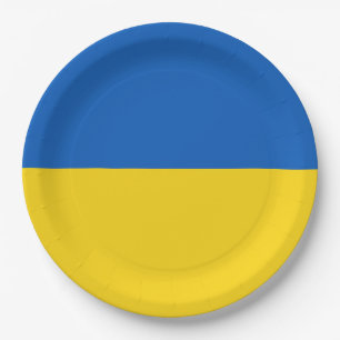 Flagge der Ukraine Pappteller