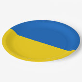 Flagge der Ukraine Pappteller (Schrägansicht)