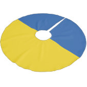Flagge der Ukraine Polyester Weihnachtsbaumdecke (Schrägansicht)