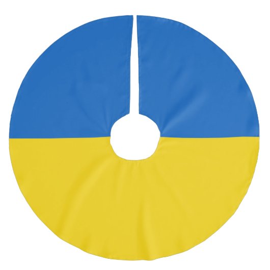 Flagge der Ukraine Polyester Weihnachtsbaumdecke (Vorderseite)