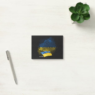 Flagge der Ukraine Post-it Klebezettel