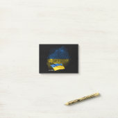 Flagge der Ukraine Post-it Klebezettel (Auf Schreibtisch)