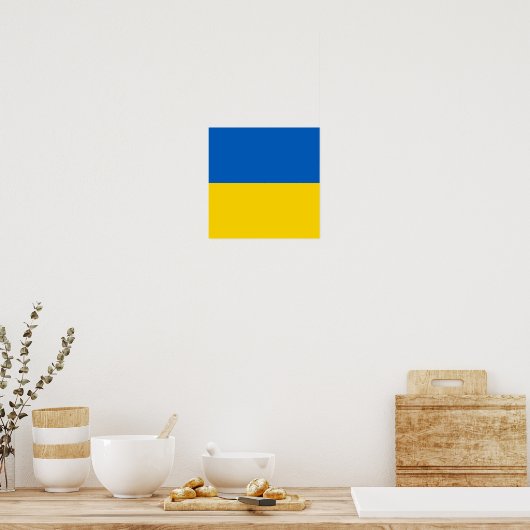 Flagge der Ukraine Poster (Küche)