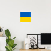 Flagge der Ukraine Poster (Heimbüro)