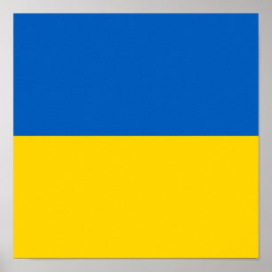Flagge der Ukraine Poster