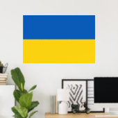 Flagge der Ukraine Poster (Heimbüro)