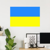 Flagge der Ukraine Poster (Heimbüro)