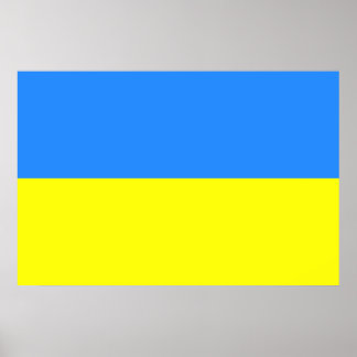 Flagge der Ukraine Poster