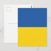 Flagge der Ukraine Postkarte (Vorne/Hinten)