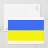 Flagge der Ukraine Postkarte (Vorne/Hinten)