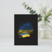 Flagge der Ukraine Postkarte (Stehend Vorderseite)