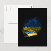 Flagge der Ukraine Postkarte (Vorne/Hinten)