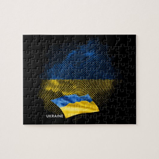 Flagge der Ukraine Puzzle (Horizontal)