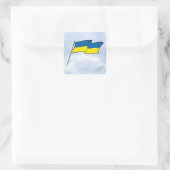 Flagge der Ukraine Quadratischer Aufkleber (Tasche)
