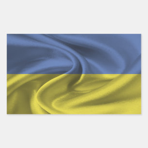Flagge der Ukraine Rechteckiger Aufkleber