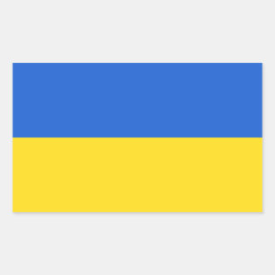 Flagge der Ukraine Rechteckiger Aufkleber