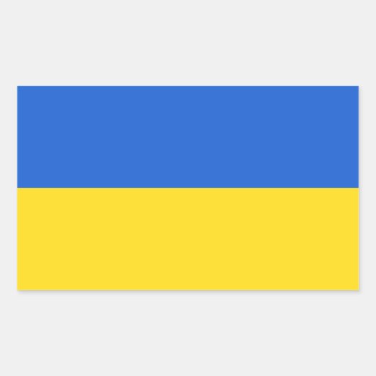 Flagge der Ukraine Rechteckiger Aufkleber (Vorderseite)