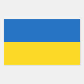 Flagge der Ukraine Rechteckiger Aufkleber (Vorderseite)