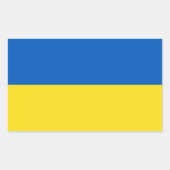 Flagge der Ukraine Rechteckiger Aufkleber (Vorderseite)