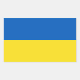 Flagge der Ukraine Rechteckiger Aufkleber