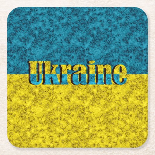 Flagge der Ukraine Rechteckiger Pappuntersetzer (Vorderseite)