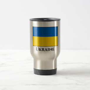 Flagge der Ukraine Reisebecher