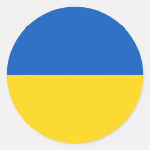 Flagge der Ukraine Runder Aufkleber