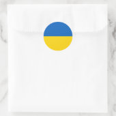 Flagge der Ukraine Runder Aufkleber (Tasche)