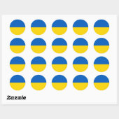 Flagge der Ukraine Runder Aufkleber (Blatt)