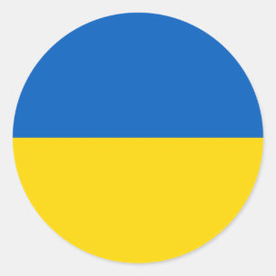 Flagge der Ukraine  Runder Aufkleber