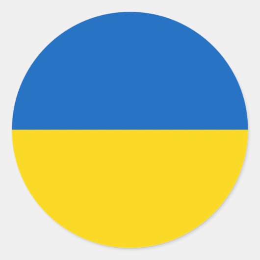 Flagge der Ukraine Runder Aufkleber (Vorderseite)